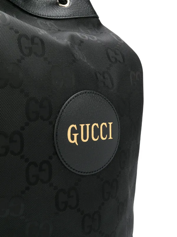 gucci black canvas backpack