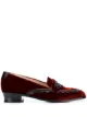 Image 1 of Alexa Chung leather-trimmed velvet loafers