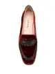 Alexa Chung leather-trimmed velvet loafers