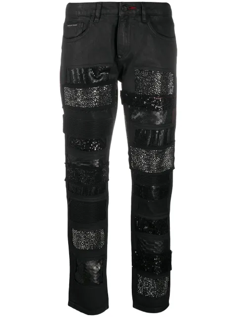 Philipp Plein customised boyfriend jeans