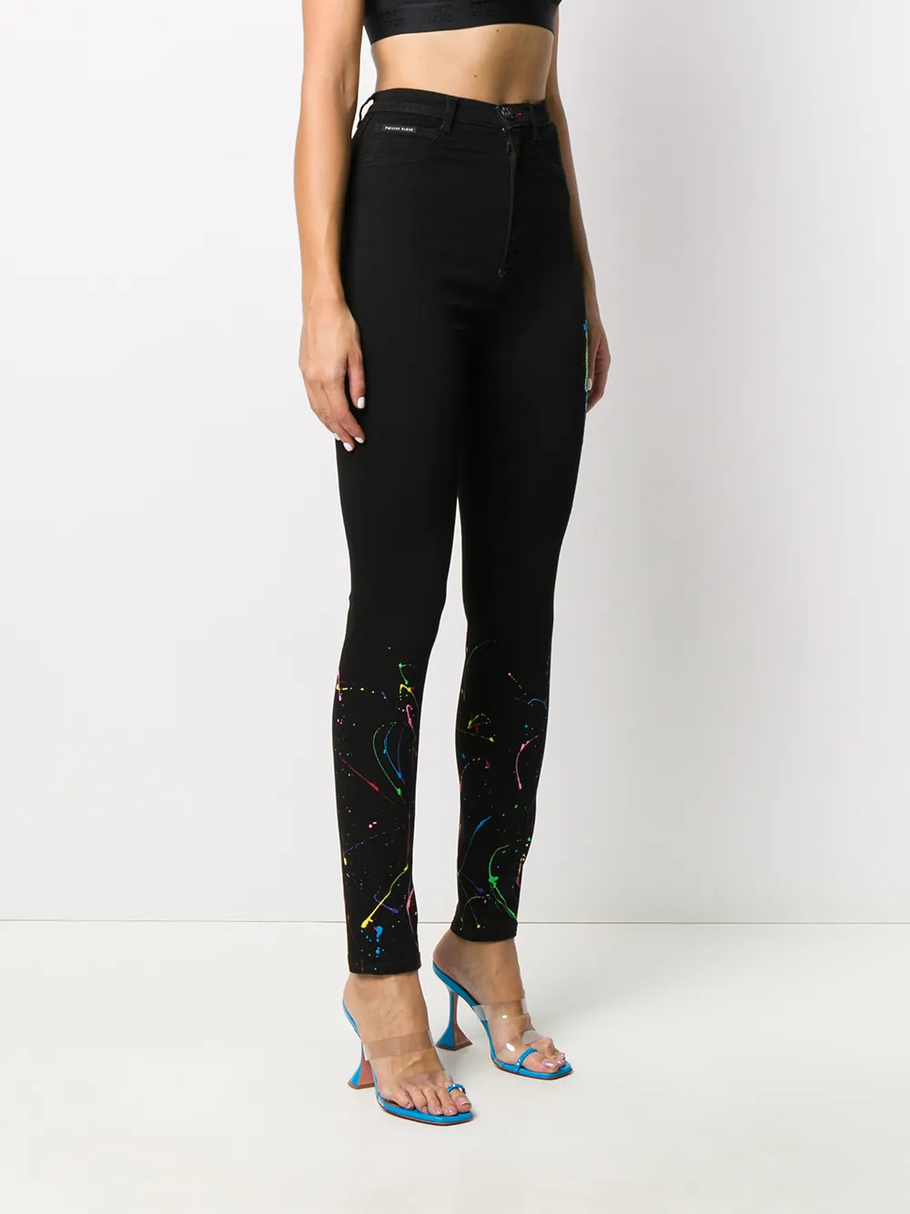 Philipp Plein Legging verfraaid met kristallen Zwart