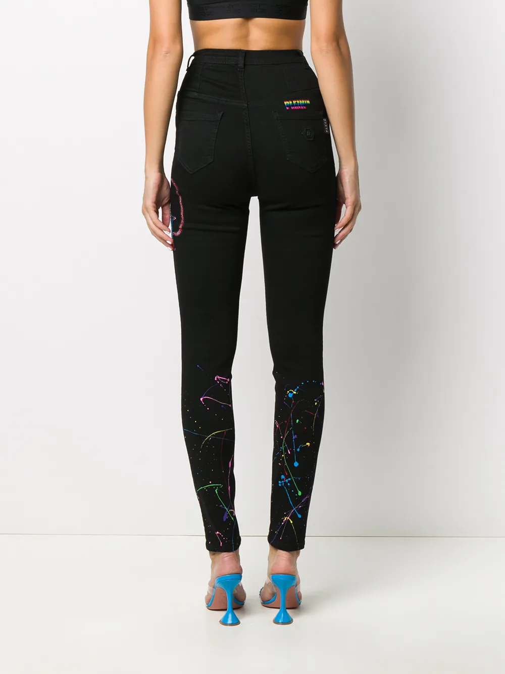 Philipp Plein Legging verfraaid met kristallen Zwart