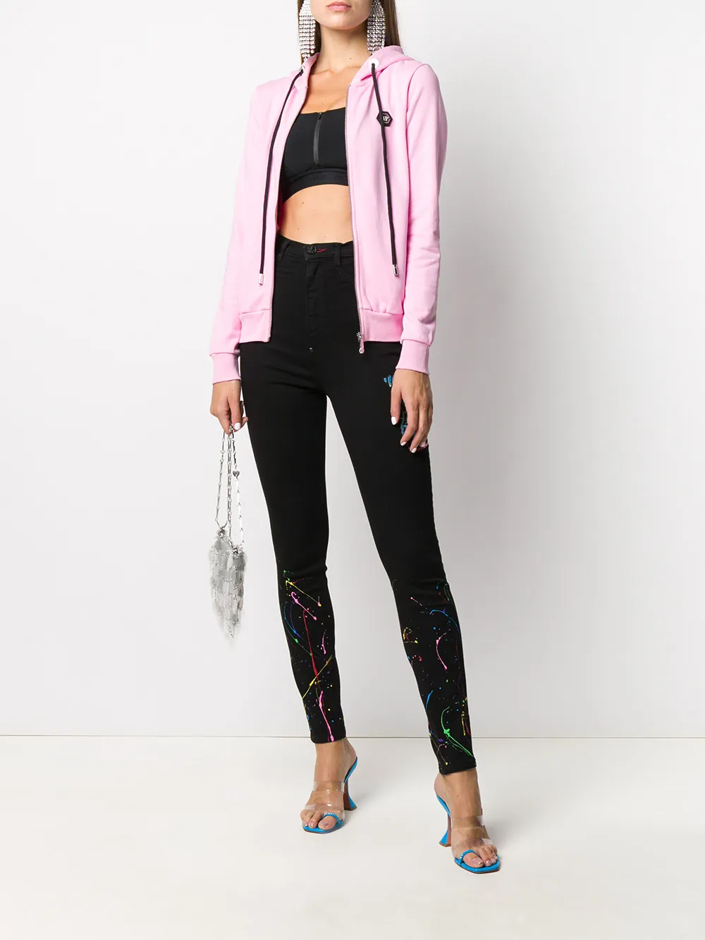 Philipp Plein Legging verfraaid met kristallen Zwart