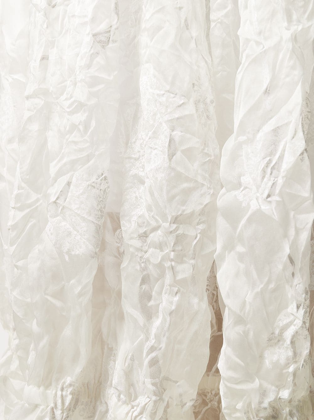 Shop Nina Ricci Crease-layered High-waisted Skirt In White