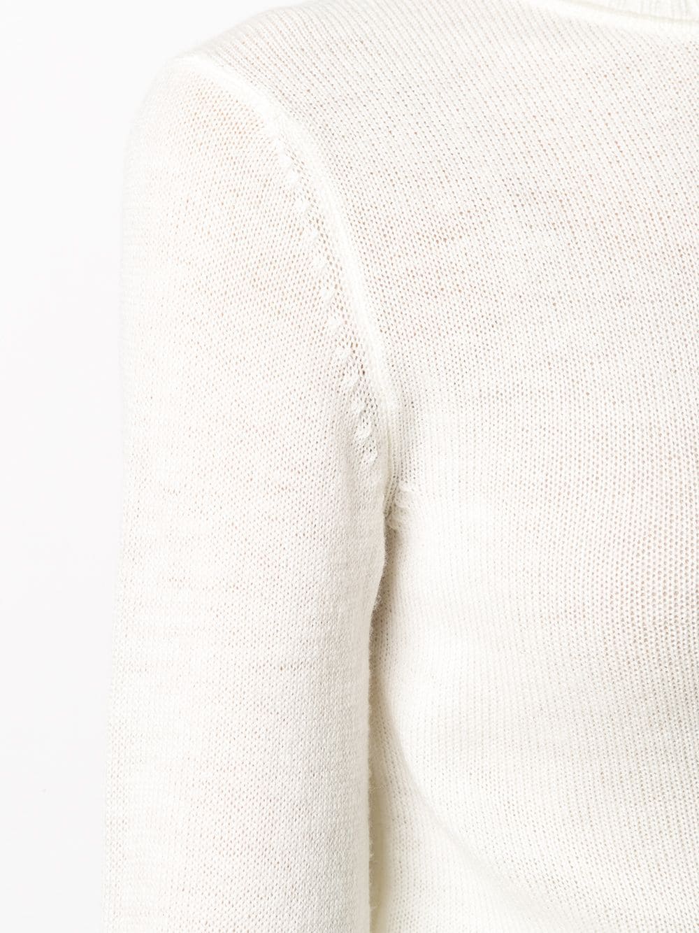 Shop Jil Sander Cropped Wool Knit Jumper In White