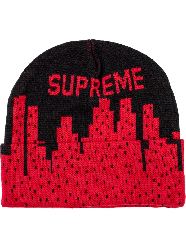 red supreme beanie