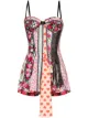 Image 1 of Natasha Zinko patchwork-print corset minidress