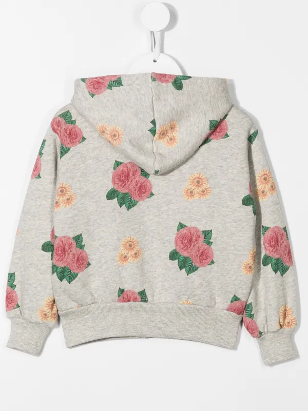 floral hoodie zip up