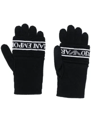 Farfetch Accessori Guanti Guanti con logo Nero 