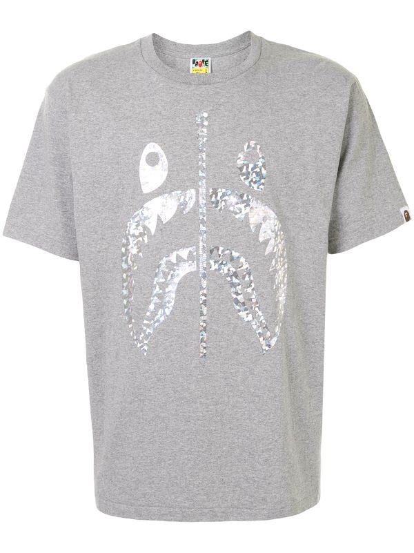 A Bathing Ape Holographic Logo T Shirt Farfetch