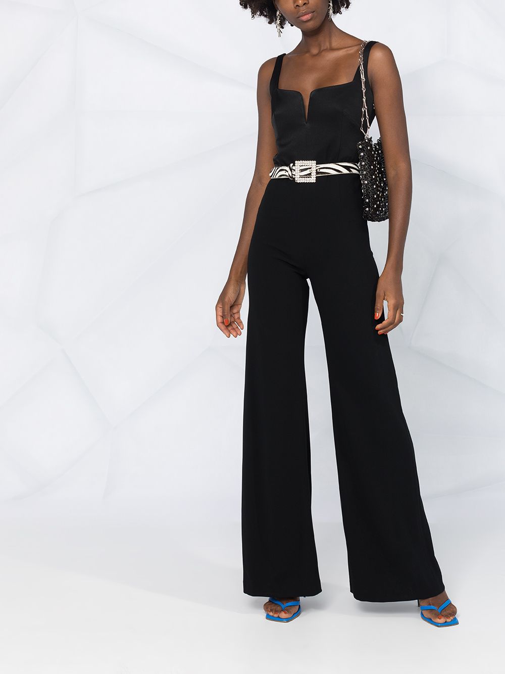 Image 2 of Galvan London Eclipse flared jumpsuit
