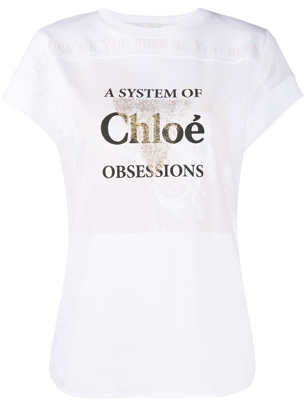 фото Chloé футболка с надписью
