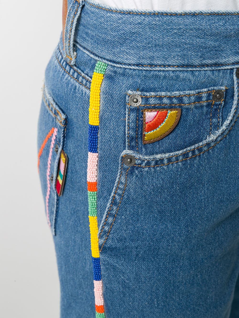 фото Mira mikati джинсы с окантовкой из бисера
