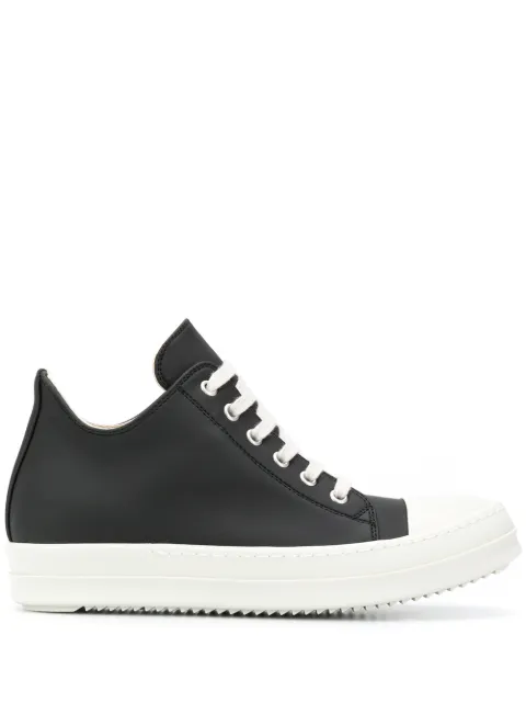 rick owens drkshdw lace up low top sneakers black