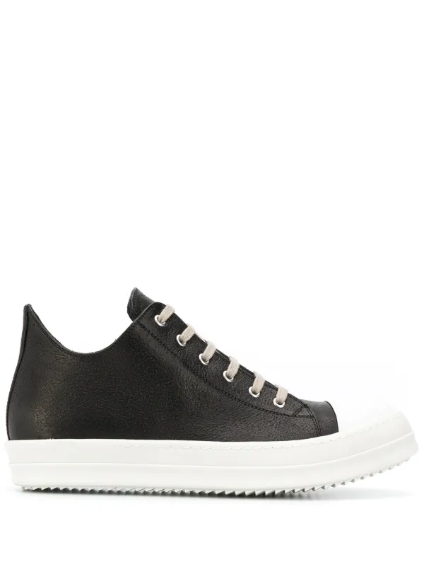 rick owens black low sneakers
