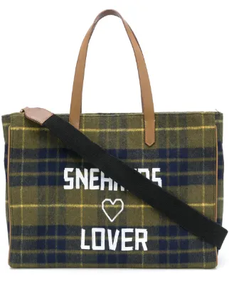 checkered bag