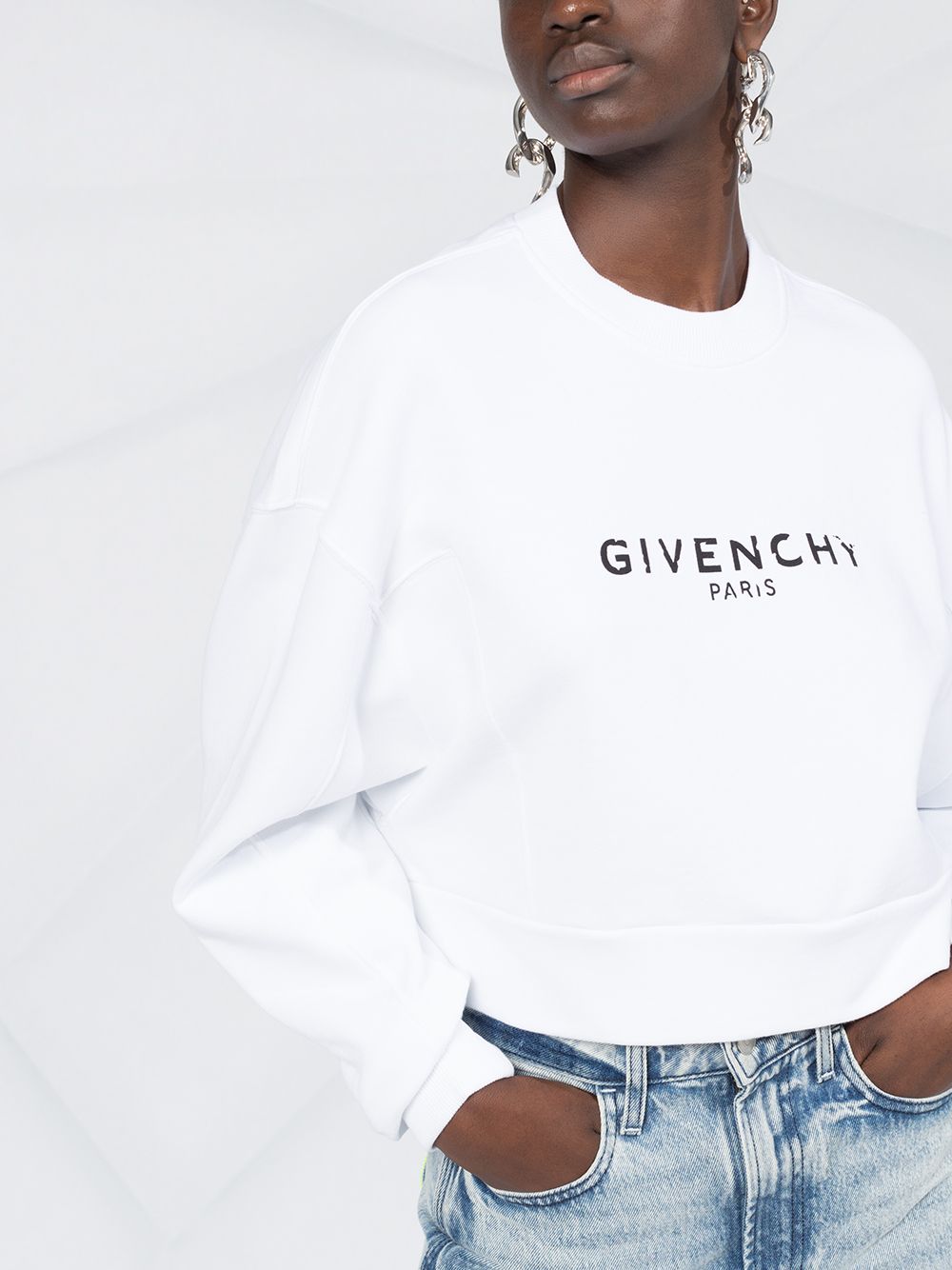 фото Givenchy укороченная толстовка с логотипом