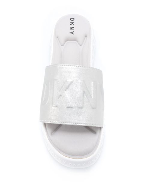 dkny embossed slides