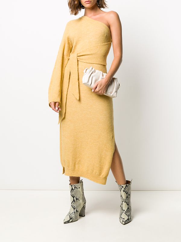 one shoulder jumper dress