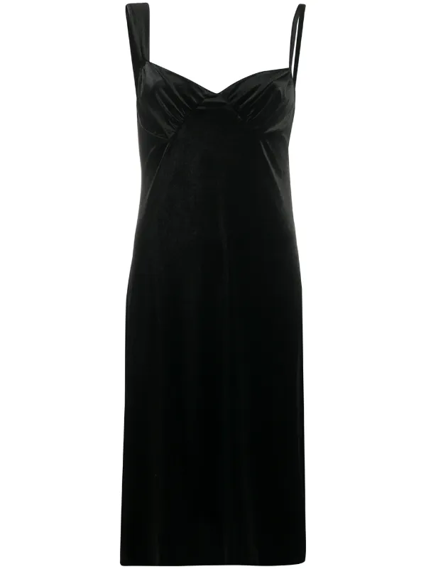 black sweetheart midi dress