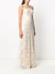 Parlor vestido tipo bustier festoneado
