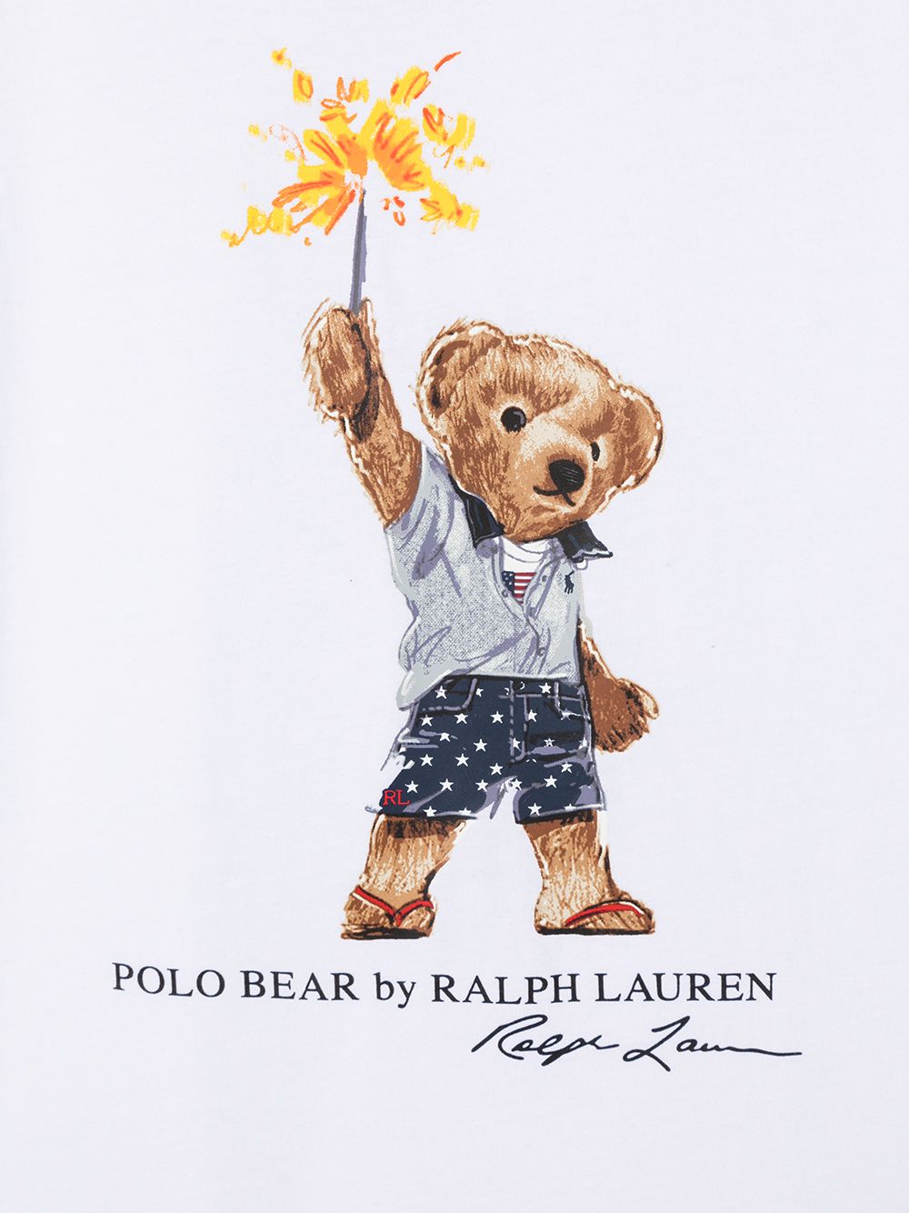 фото Ralph lauren kids футболка с принтом polo bear