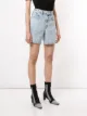 T By Alexander Wang logo patch denim shorts