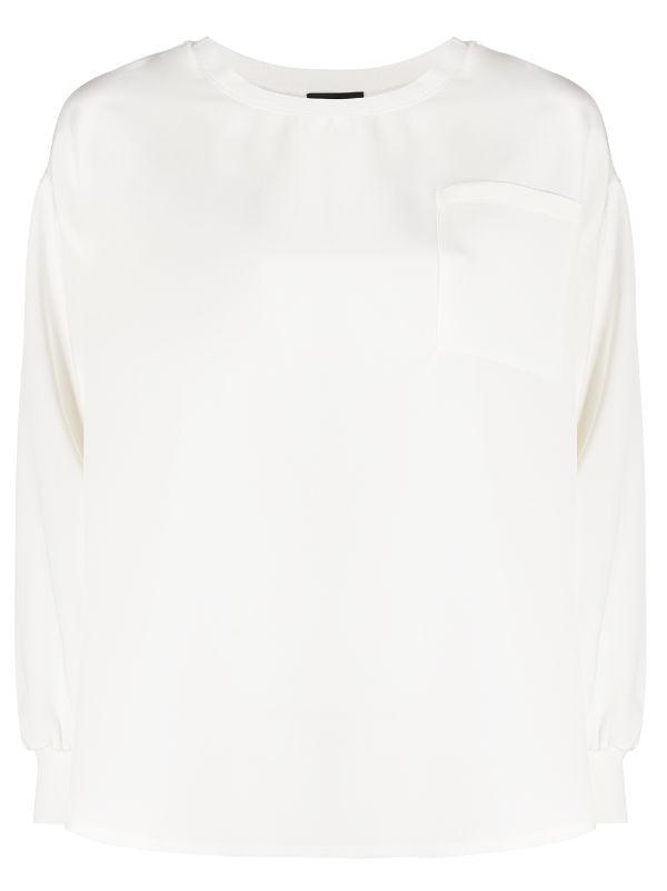 white long sleeve armani top