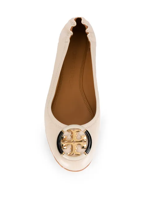 tory burch multi logo elastic ballet