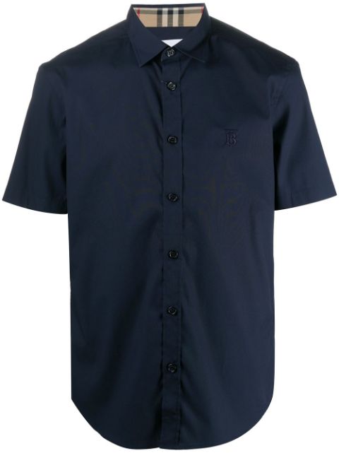 Burberry embroidered TB monogram shirt Men