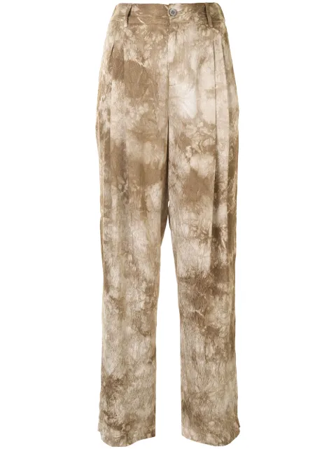 Raquel Allegra textured-finish trousers