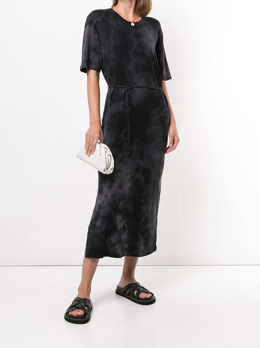  Raquel Allegra Kleid Mit Batikmuster   Schwarz 