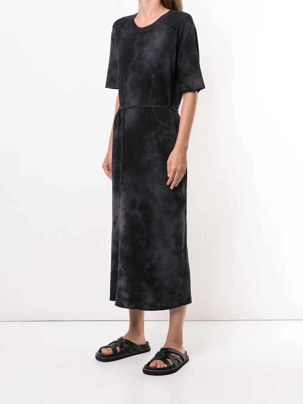  Raquel Allegra Kleid Mit Batikmuster   Schwarz 