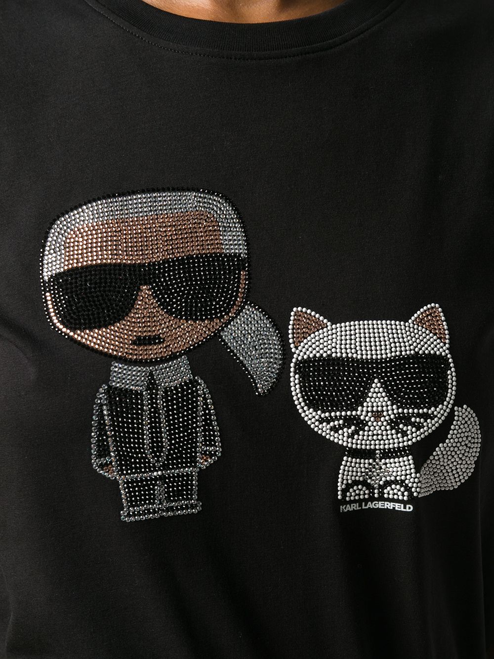 фото Karl lagerfeld футболка с короткими рукавами и стразами