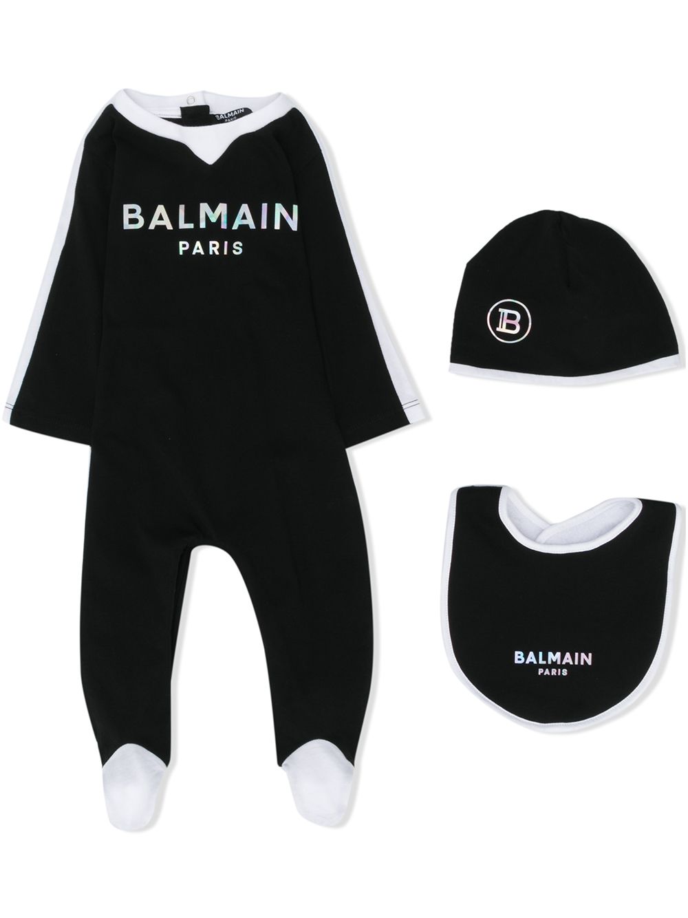 фото Balmain kids "комплект из комбинезона, шапки и нагрудника"