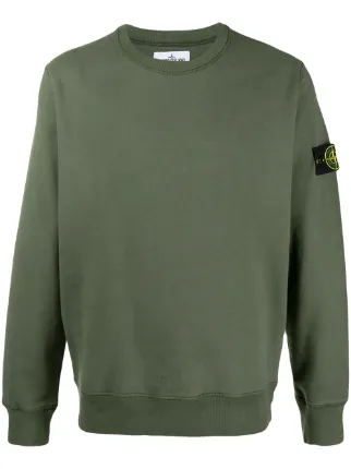 chanel patch oversized crewneck sweatshirt