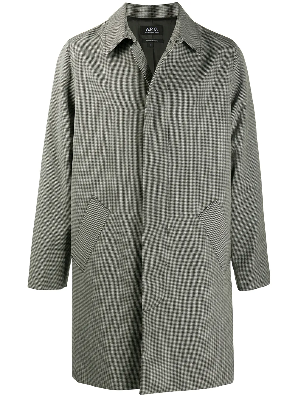 A.P.C. тренч New England в ломаную клетку