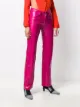 Mowalola straight leg leather trousers