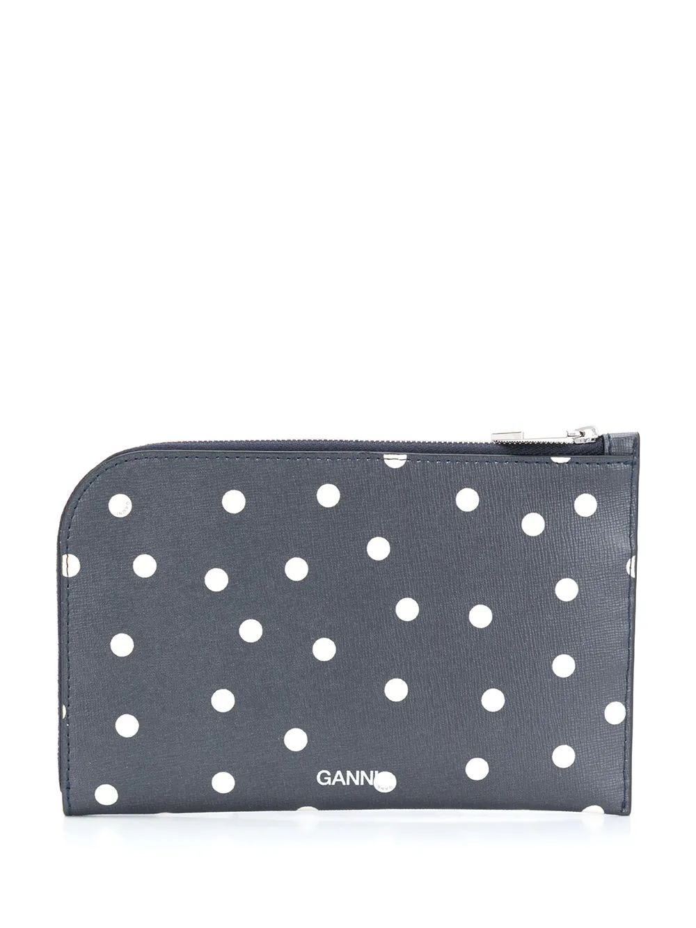 GANNI картхолдер в горох на молнии