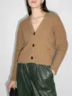 Image 2 of Victoria Beckham logo-embroidered ribbed-knit cardigan