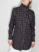 Image 2 of Victoria Beckham ruffle neck checked blouse