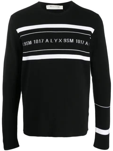 1017 ALYX 9SM contrast-logo striped jumper