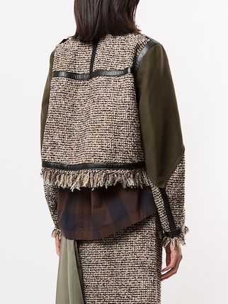 tweed panelled jacket展示图