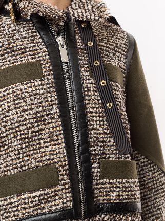 tweed panelled jacket展示图