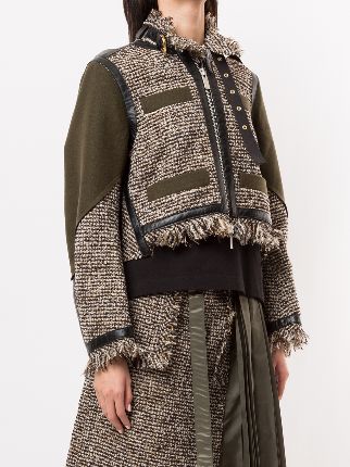 tweed panelled jacket展示图