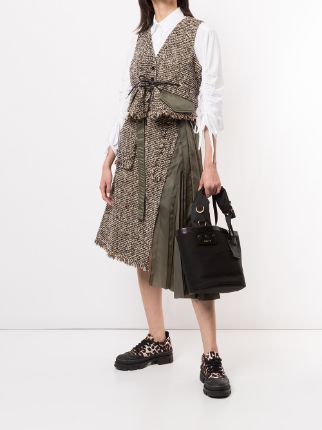 cropped tweed waistcoat展示图