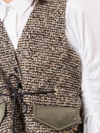 cropped tweed waistcoat展示图