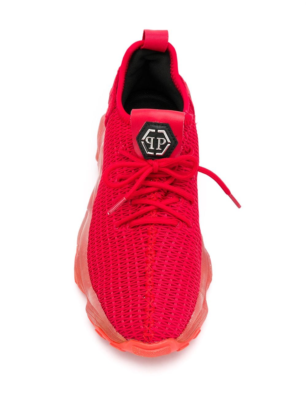 Shop Philipp Plein Runner Hexagon Logo Sneakers In Red