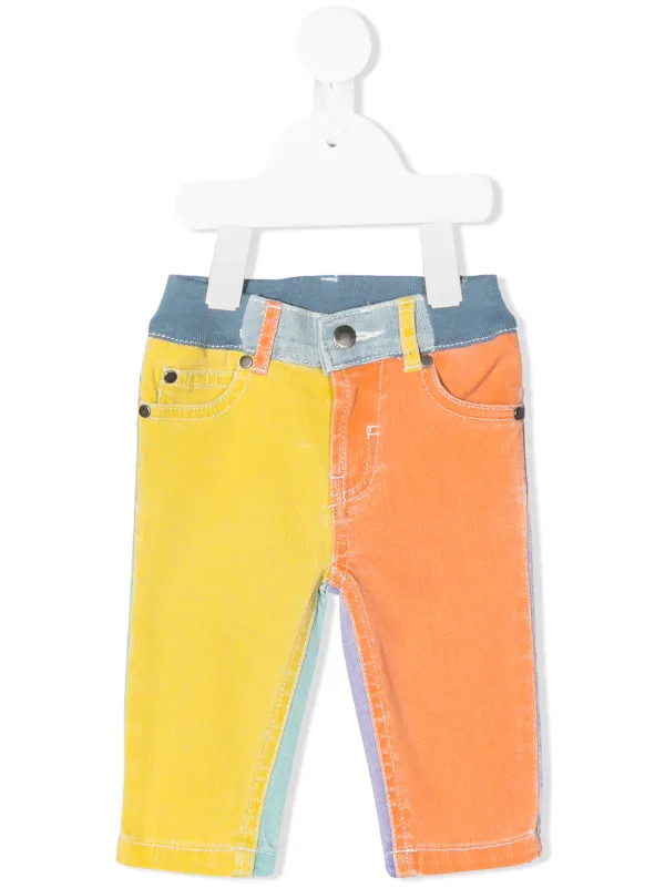 colour block jeans