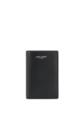 Saint Laurent logo embossed credit card wallet - Black